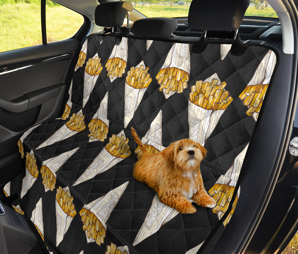 French Fries Dark Background Dog Car Seat Covers
