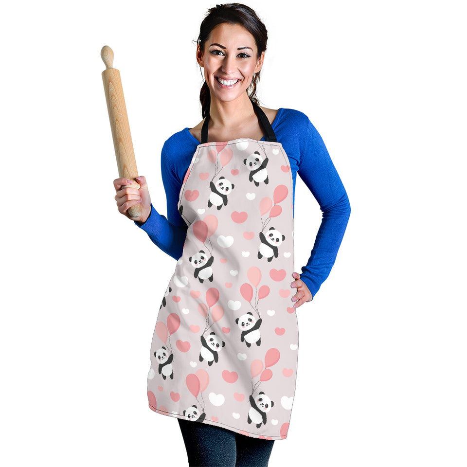 Cute Panda Ballon Heart Pattern Adjustable Apron