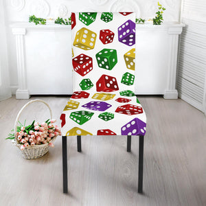 Dice Pattern Print Design 03 Dining Chair Slipcover