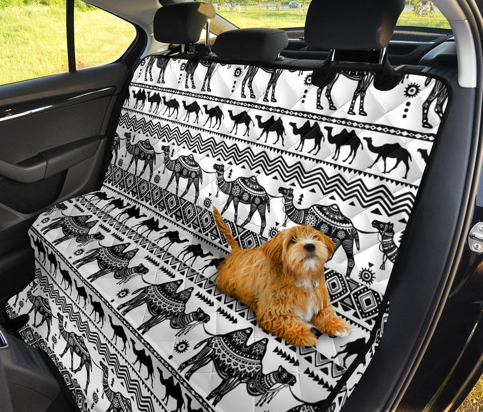 Camel Polynesian Tribal Pattern Dog Car Seat Covers