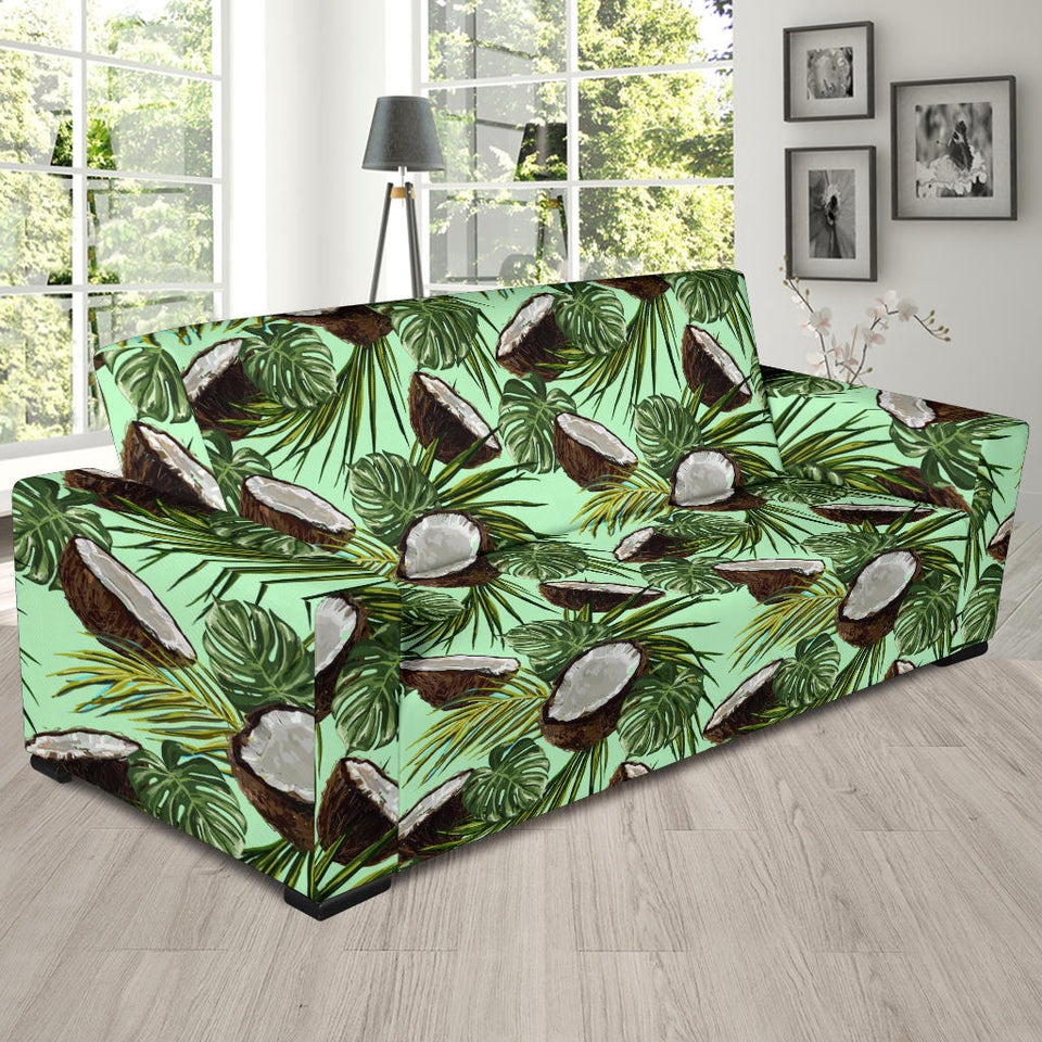 Coconut Pattern Print Design 02 Sofa Slipcover