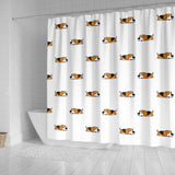 Cute Beagle Dog Sleeping Pattern Shower Curtain Fulfilled In US