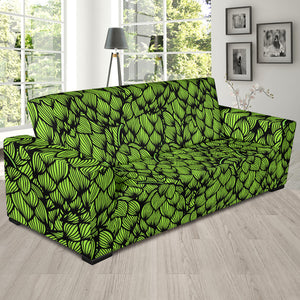 Green Hop Pattern Sofa Slipcover