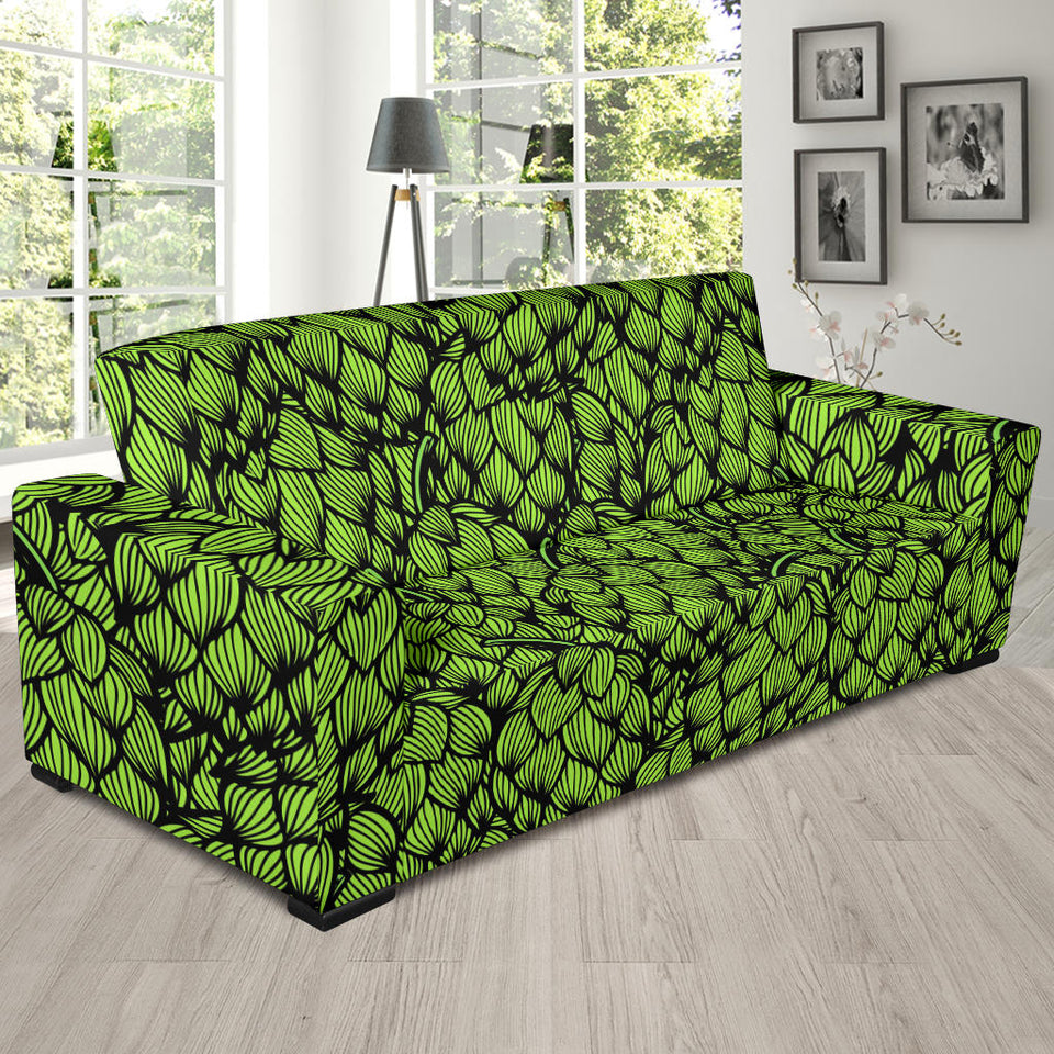 Green Hop Pattern Sofa Slipcover