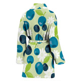 Blueberry Flower Pattern Women'S Bathrobe