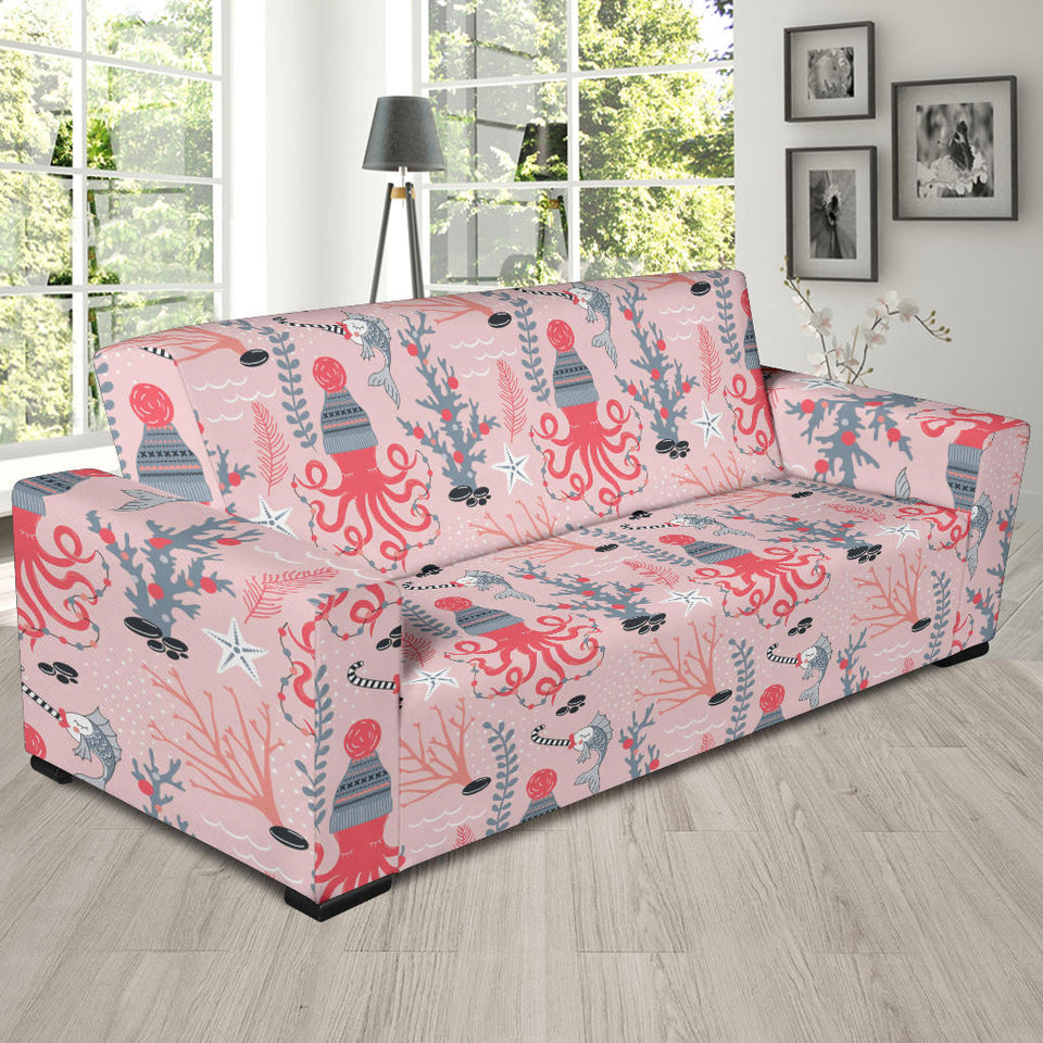 Octopus Winter Hat Garland Fish Candy Seaweed Coral Starfish Sofa Slipcover