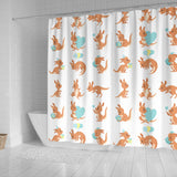 Cute Kangaroo Pattern Shower Curtain Fulfilled In US