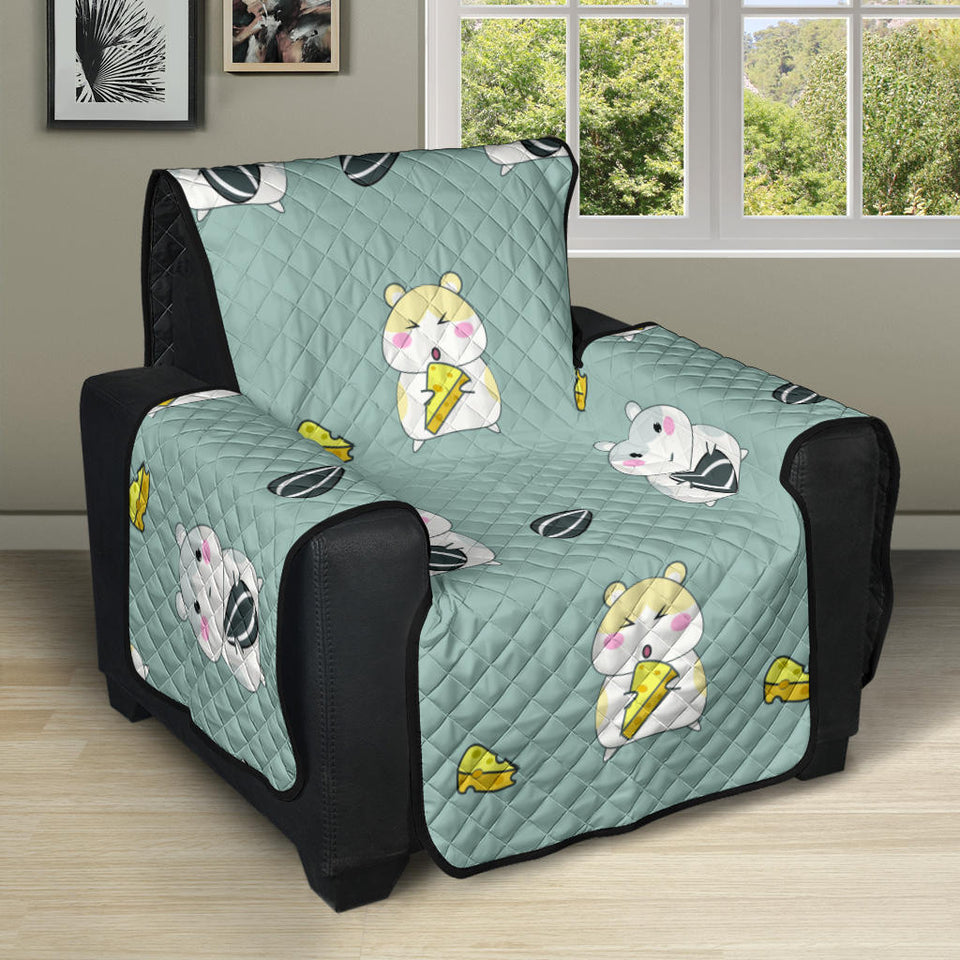 Cute hamster cheese pattern Recliner Cover Protector