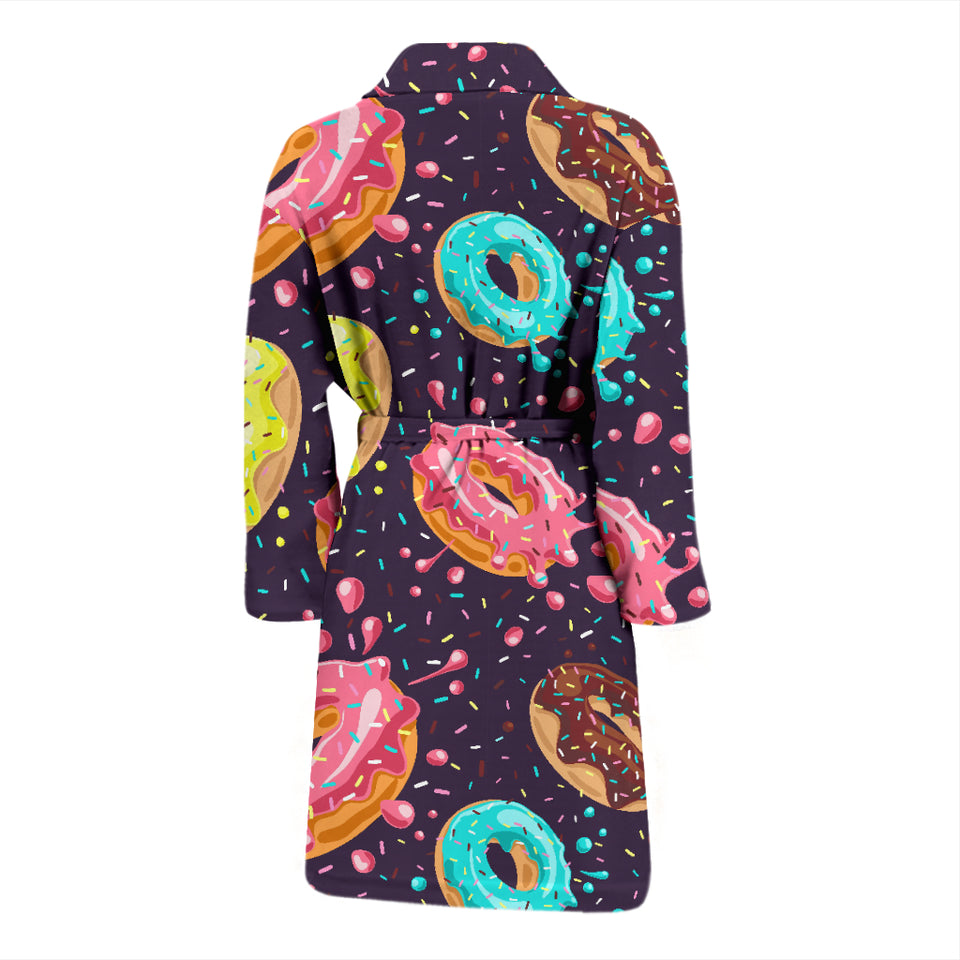 Colorful Donut Glaze Pattern Men'S Bathrobe