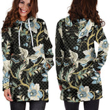 Japanese Crane Ornament Elements Women'S Hoodie Dress