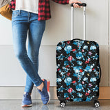 Skull Flower Roses Leave Pattern Cabin Suitcases Luggages