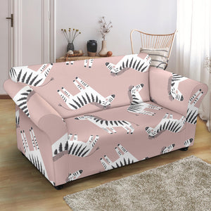 Cute Zebra Pattern Loveseat Couch Slipcover