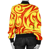 Fire Flame Design Pattern Women'S Bomber Jacket