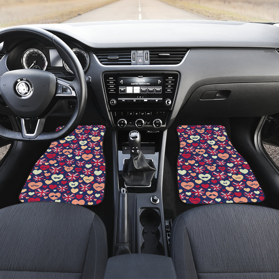 British Pattern Print Design 02 Front Car Mats