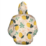 Lemon Flower Leave Pattern Men Women Pullover Hoodie