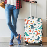 Cute Crocodile Pattern Cabin Suitcases Luggages