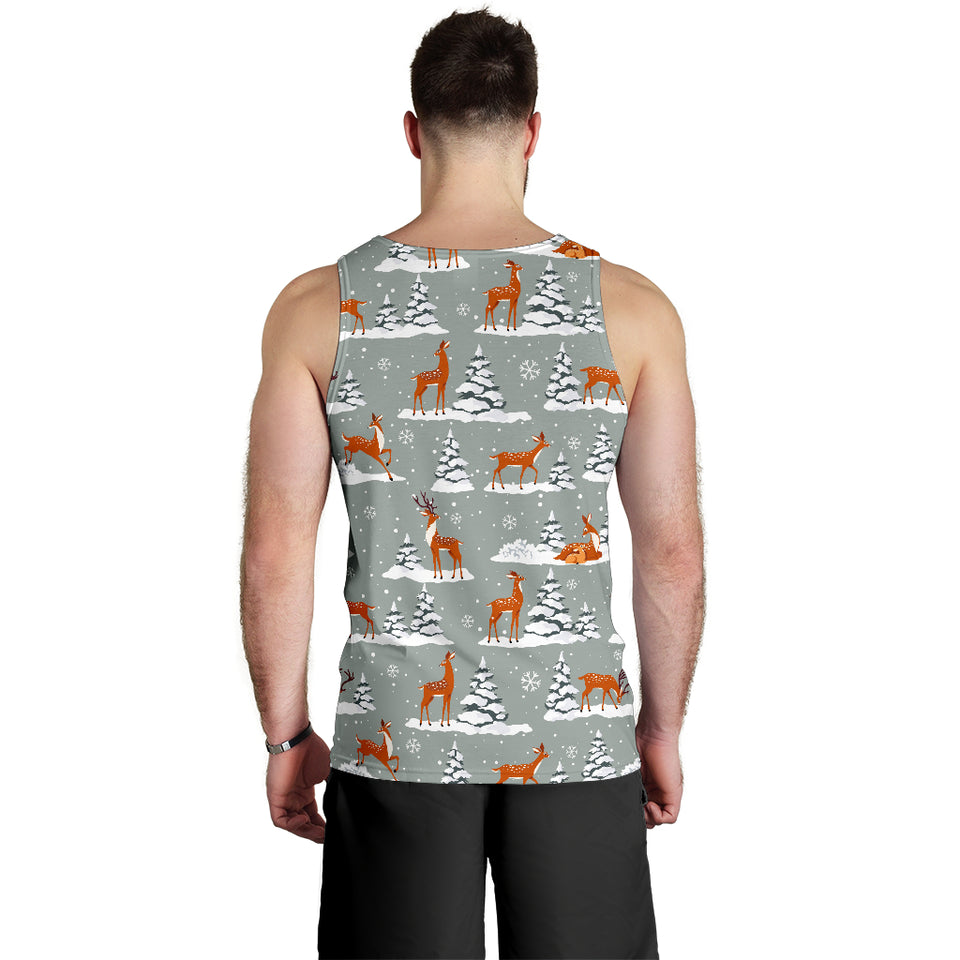 Beautiful deers Winter Christmas Men Tank Top