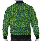 Crocodile Skin Printed Men'S Bomber Jacket