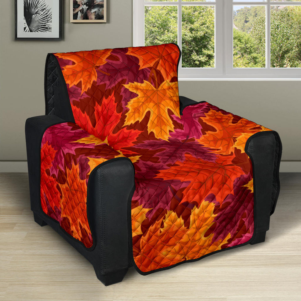 Autumn maple leaf pattern Recliner Cover Protector