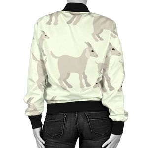 Little Young Goat Pattern Women'S Bomber Jacket
