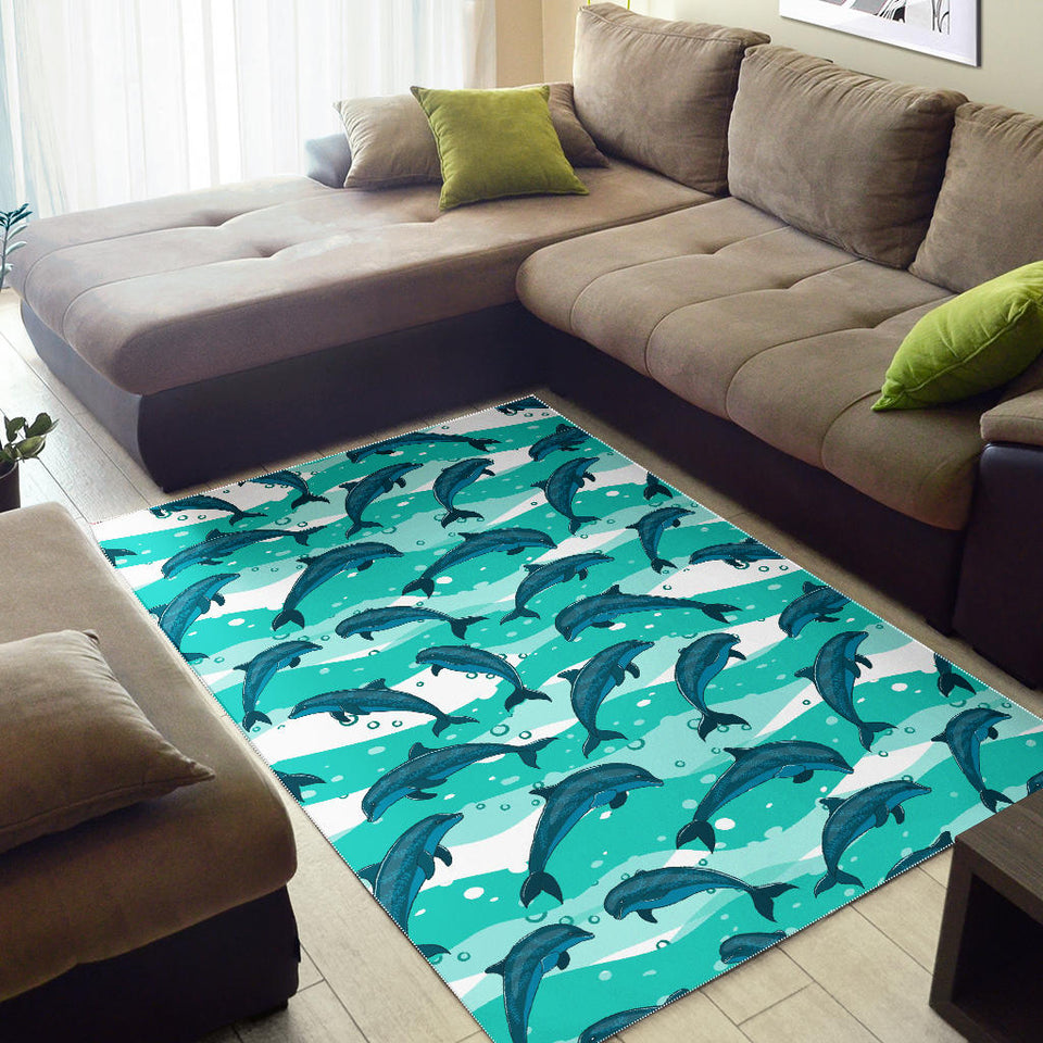 Dolphin Sea Pattern Area Rug