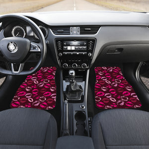 Lips Pattern Print Design 03 Front and Back Car Mats
