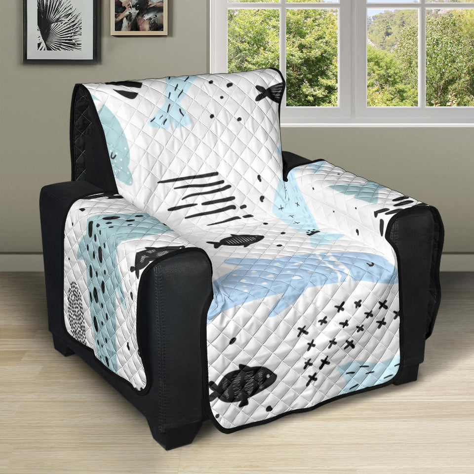 Cute dolphins Childish Style pattern Recliner Cover Protector