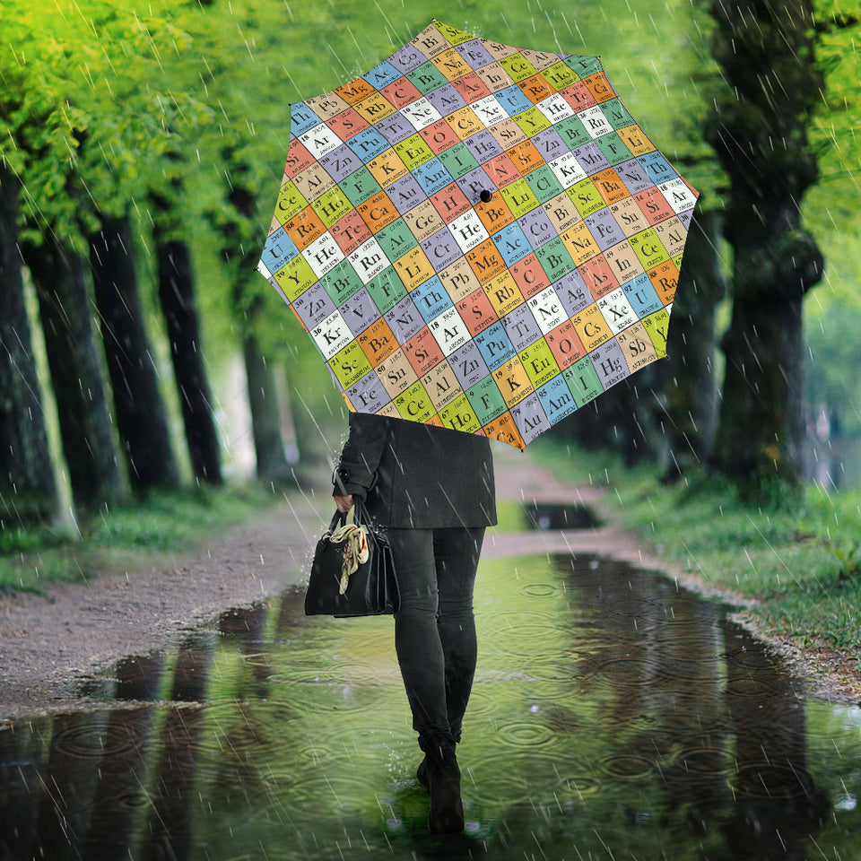 Chemistry Periodic Table Pattern Print Design 01 Umbrella