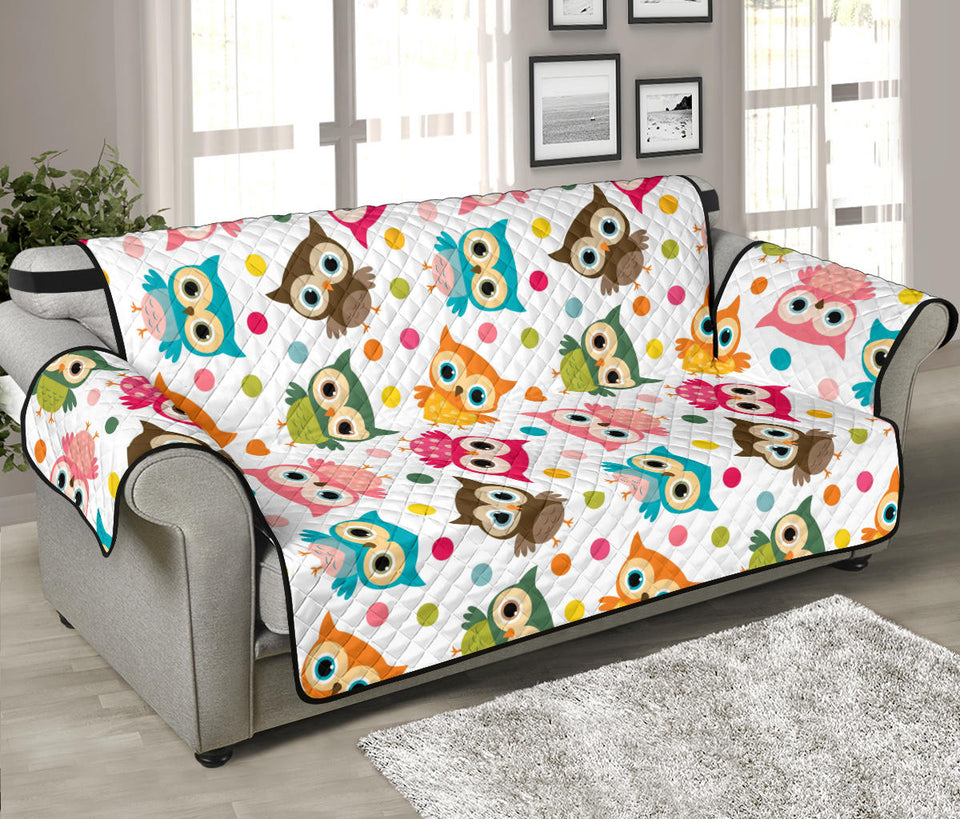 Color cute owl pattern Sofa Cover Protector