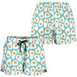 Fried Eggs Pattern Print Design 04 Women Shorts