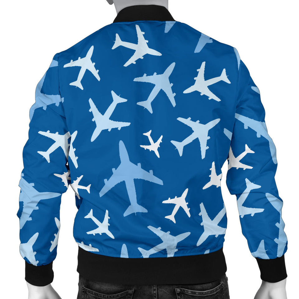 Airplane Pattern In The Sky Men'S Bomber Jacket