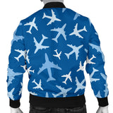 Airplane Pattern In The Sky Men'S Bomber Jacket