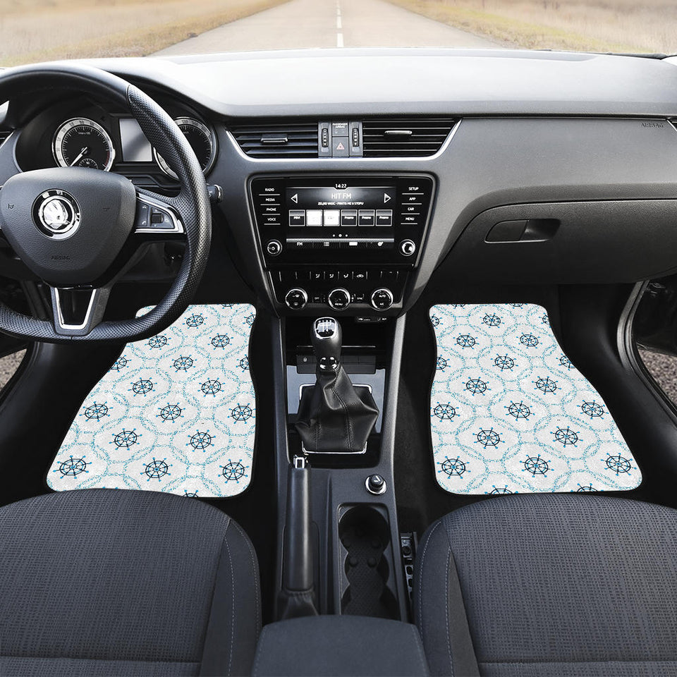 Nautical Steering Wheel Chain Front Car Mats