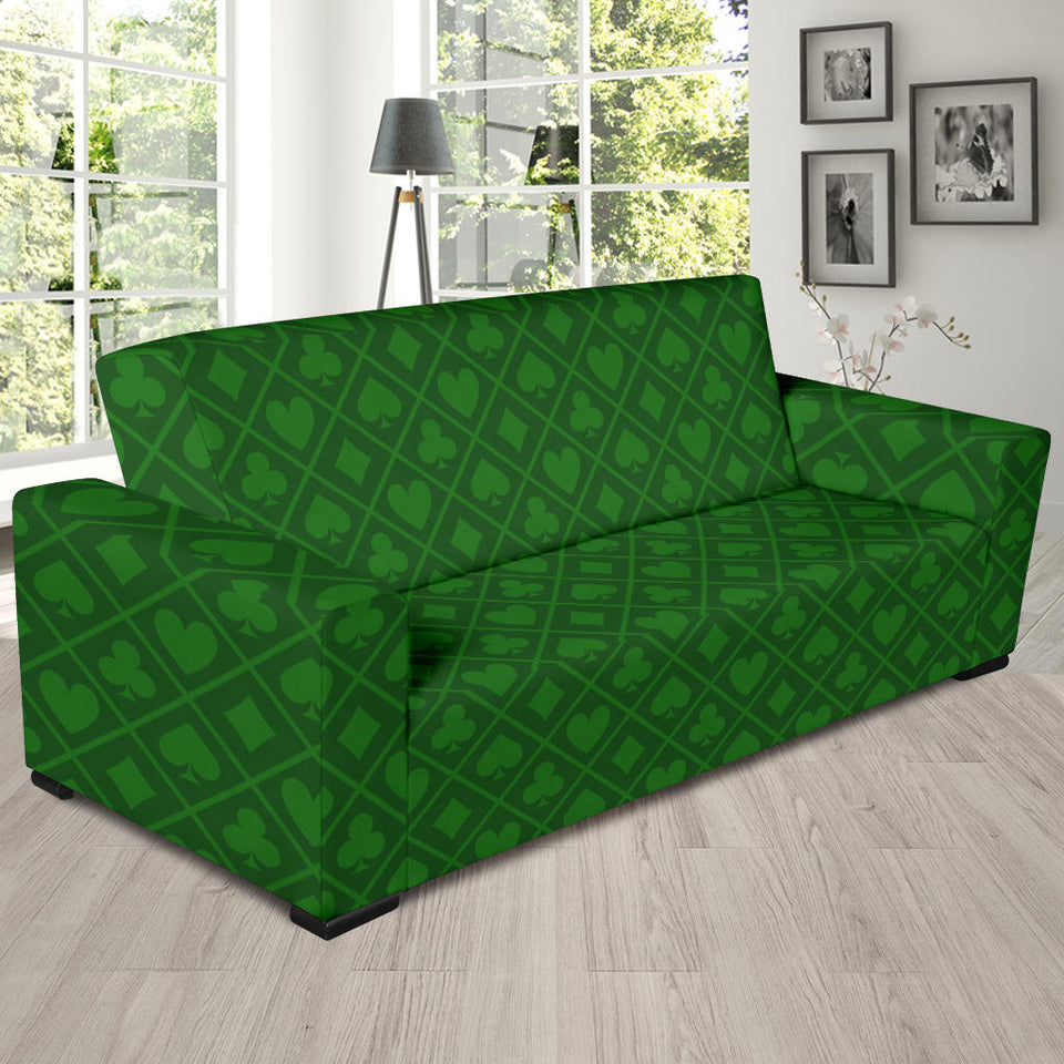 Casino Cards Suits Pattern Print Design 04 Sofa Slipcover
