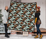 Coconut Pattern Print Design 03 Premium Quilt