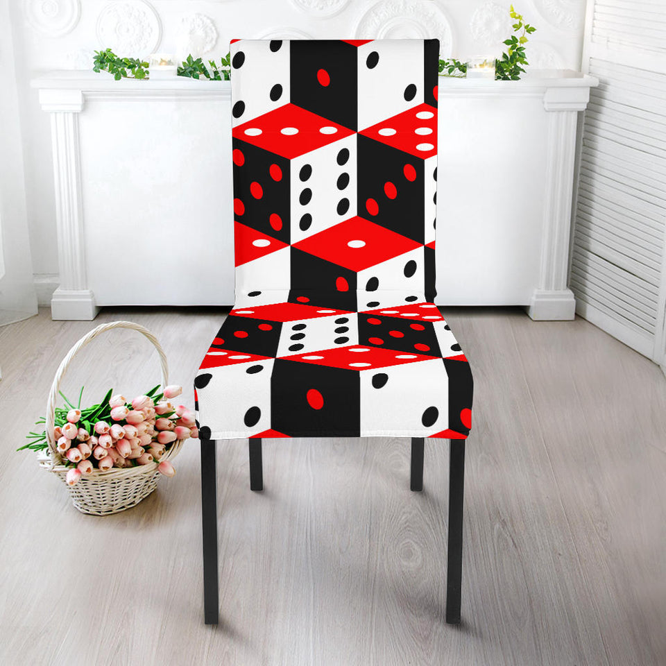 Dice Pattern Print Design 02 Dining Chair Slipcover