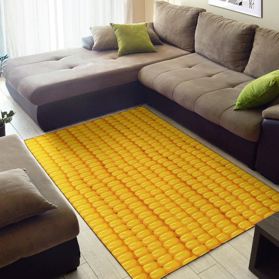 Corn Pattern Print Design 04 Area Rug