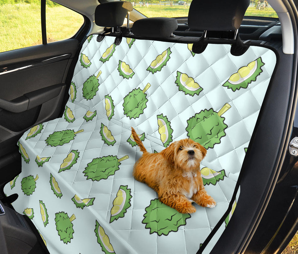 Durian Pattern Blue Background Dog Car Seat Covers