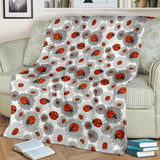 Ladybug Pattern Print Design 05 Premium Blanket