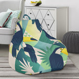 Toucan Tropical Leaves Design Pattern  Bean Bag Cover