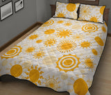 Sun design pattern Quilt Bed Set