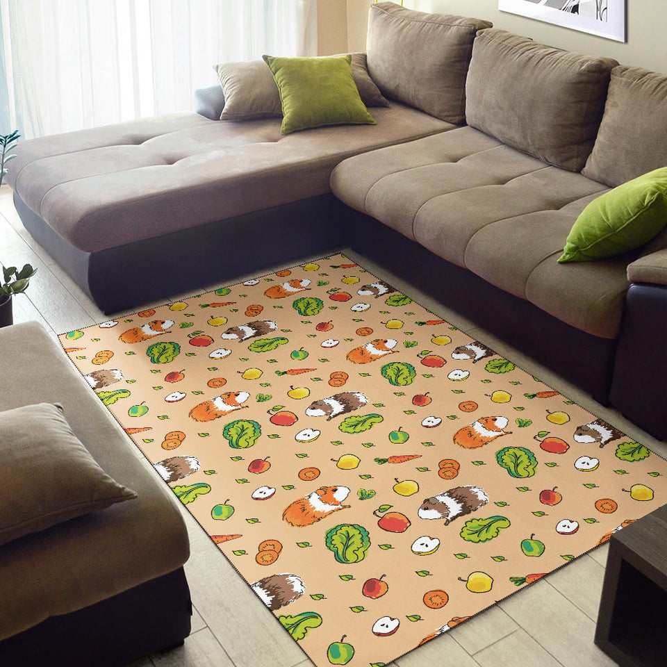 Guinea Pig Pattern Print Design 05 Area Rug