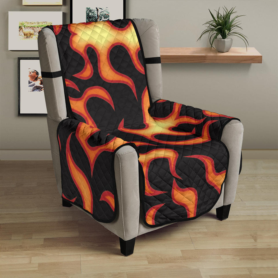 Fire flame dark pattern Chair Cover Protector