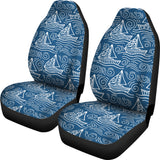 Hand Drawn Sailboat Pattern  Universal Fit Car Seat Covers