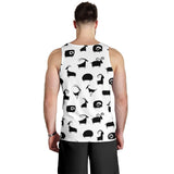 Goat ram pattern Men Tank Top