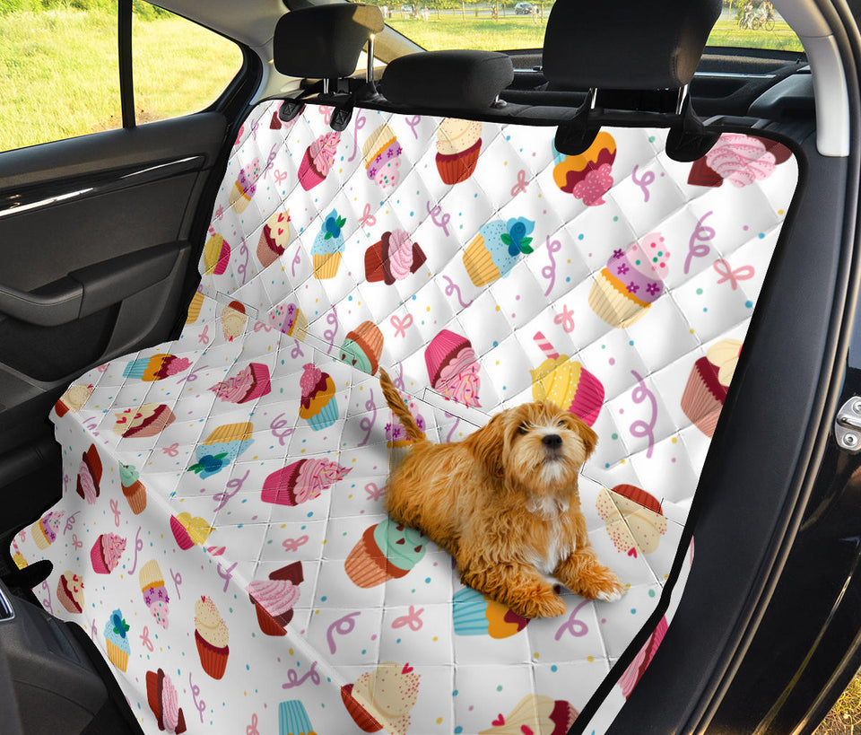 Cake Cupcake Design Pattern Dog Car Seat Covers