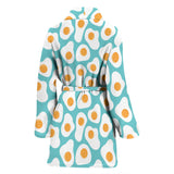 Fried Eggs Pattern Print Design 04 Women's Bathrobe