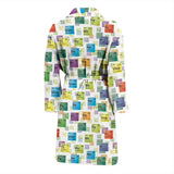 Chemistry Periodic Table Pattern Print Design 05 Men's Bathrobe