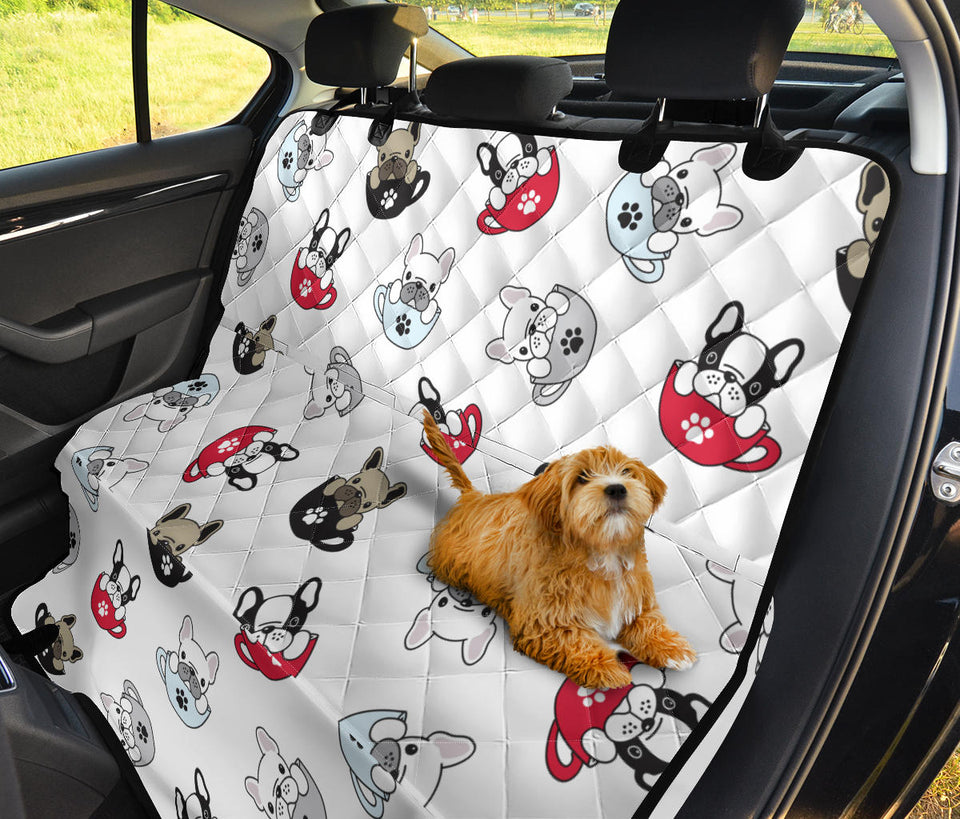 French Bulldog Cup Paw Pattern Dog Car Seat Covers