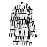 Piano Pattern Print Design 03 Women's Bathrobe